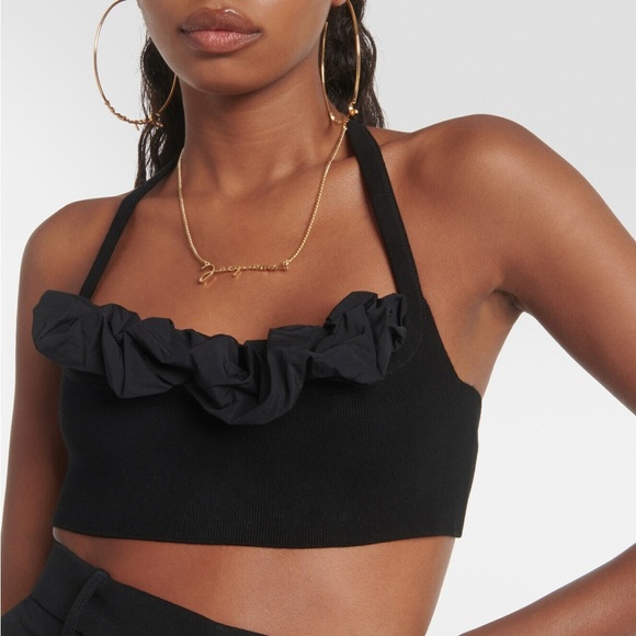 Jacquemus Le Bandeau Frivolli Ruffled Bra Top - from Perfectkini.com